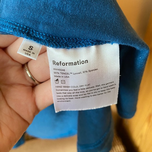 REFORMATION The Rylan Knit Two Piece Set Crop Tank Top Maxi Slit Skirt Sexy - Picture 13 of 15